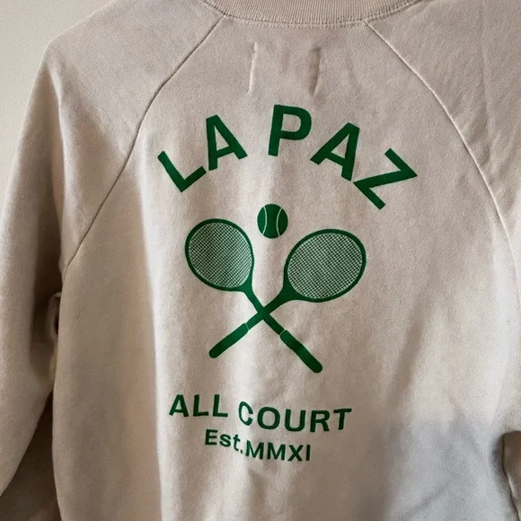 La Paz Cunha All Court Sweatshirt - Ecru | Garmentory Size Small - Picture 6 of 8